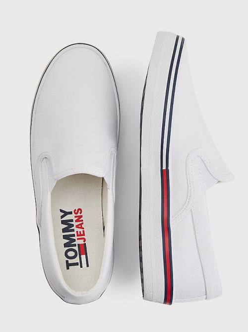 Tommy Hilfiger Essential Slip On Spor Ayakkabı Kadın Beyaz | TH890MDC