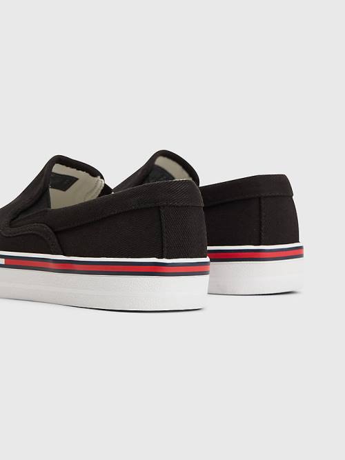 Tommy Hilfiger Essential Slip On Spor Ayakkabı Kadın Siyah | TH943PKB