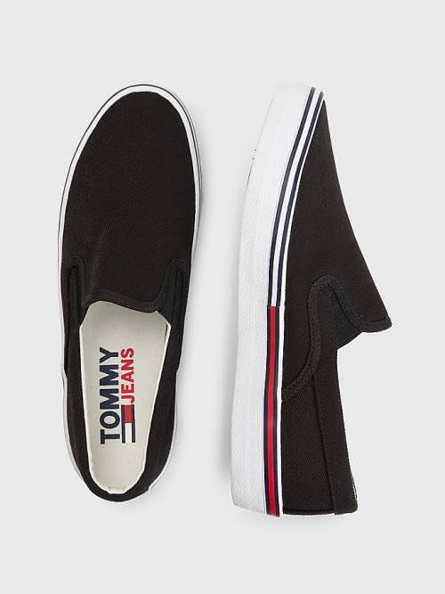 Tommy Hilfiger Essential Slip On Spor Ayakkabı Kadın Siyah | TH943PKB