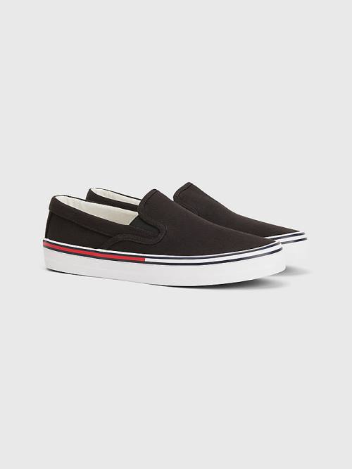 Tommy Hilfiger Essential Slip On Spor Ayakkabı Kadın Siyah | TH943PKB