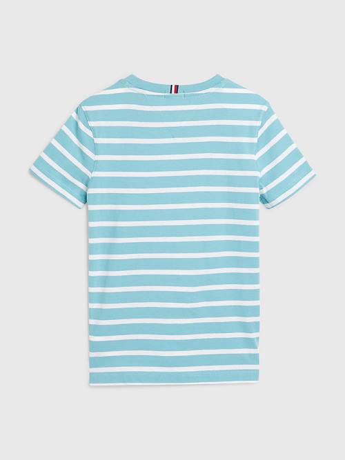 Tommy Hilfiger Essential Stripe Tişört Erkek Çocuk Mavi | TH396OVQ