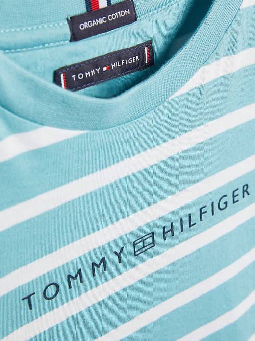 Tommy Hilfiger Essential Stripe Tişört Erkek Çocuk Mavi | TH396OVQ