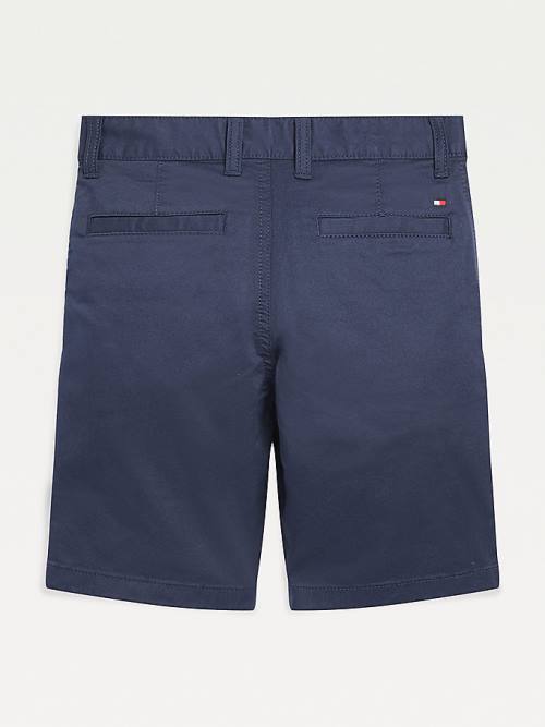 Tommy Hilfiger Essential TH Flex Chino Shorts Pantolon Erkek Çocuk Mavi | TH216RXE