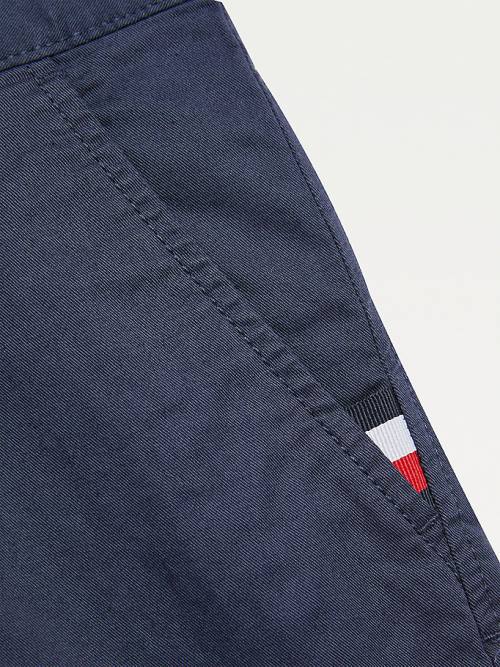 Tommy Hilfiger Essential TH Flex Chino Shorts Pantolon Erkek Çocuk Mavi | TH216RXE