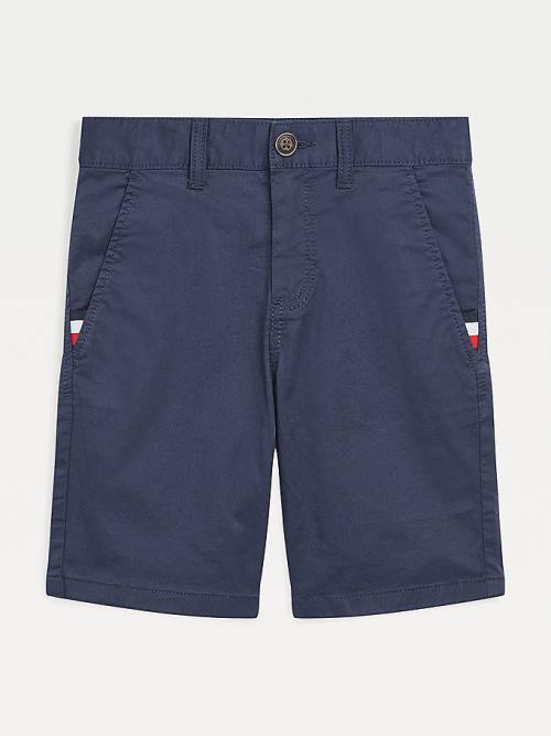 Tommy Hilfiger Essential TH Flex Chino Shorts Pantolon Erkek Çocuk Mavi | TH216RXE