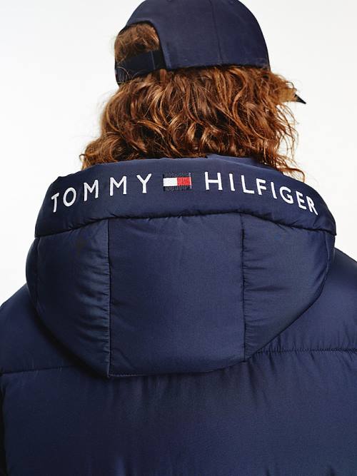 Tommy Hilfiger Essential TH Protect Padded Maxi Coat Ceket Kadın Mavi | TH125UWL