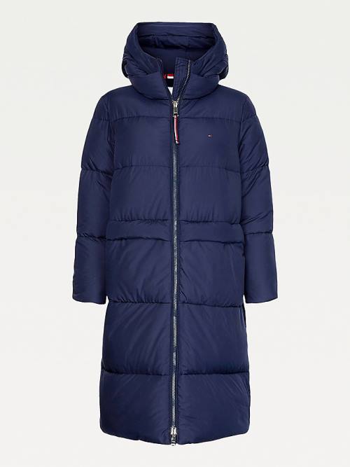 Tommy Hilfiger Essential TH Protect Padded Maxi Coat Ceket Kadın Mavi | TH125UWL