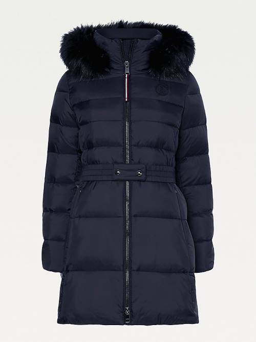 Tommy Hilfiger Essential TH Protect Padded Coat Ceket Kadın Siyah | TH352DIH