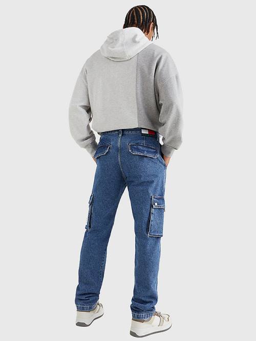 Tommy Hilfiger Ethan Relaxed Fit Cargo Jean Pantolon Erkek Denim | TH246RCQ