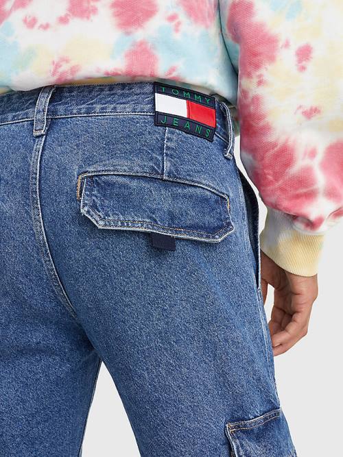 Tommy Hilfiger Ethan Relaxed Fit Cargo Şort Erkek Denim | TH792KRH