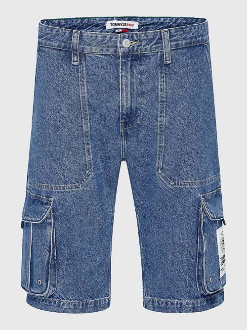 Tommy Hilfiger Ethan Relaxed Fit Cargo Şort Erkek Denim | TH792KRH