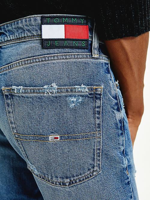 Tommy Hilfiger Ethan Straight Relaxed Distressed Jean Pantolon Erkek Denim | TH507WCU