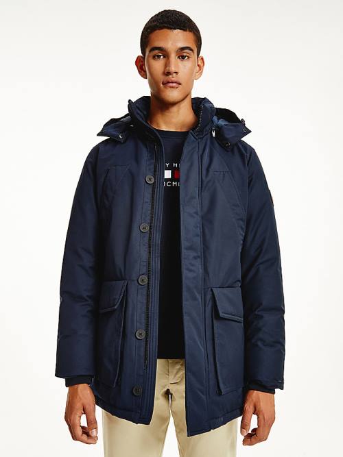 Tommy Hilfiger Exclusive Down Parka Kaban Erkek Mavi | TH509VBJ