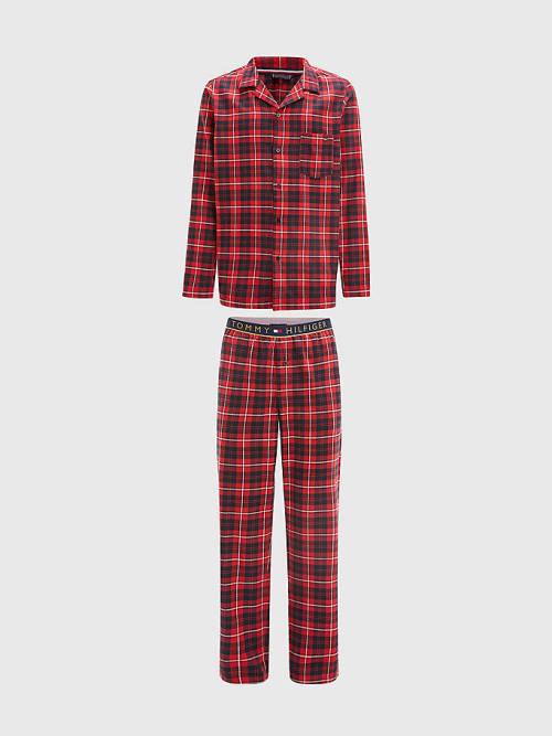 Tommy Hilfiger Exclusive Flannel Shirt And Trousers Set Pijama Erkek Kırmızı | TH847IDE