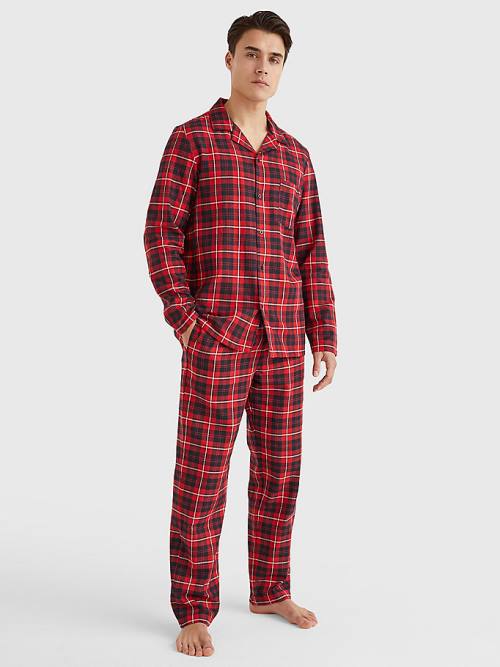 Tommy Hilfiger Exclusive Flannel Shirt And Trousers Set Pijama Erkek Kırmızı | TH847IDE