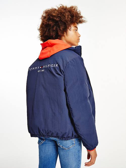 Tommy Hilfiger Exclusive Reversible Down Ceket Kiz Çocuk Mavi | TH892MNF