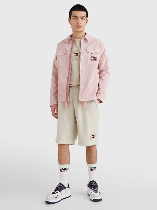 Tommy Hilfiger Expedition Logo Coach Gömlek Erkek Pembe | TH621LHI