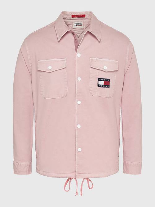 Tommy Hilfiger Expedition Logo Coach Gömlek Erkek Pembe | TH621LHI