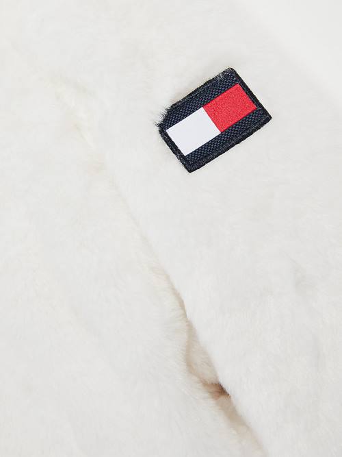 Tommy Hilfiger Faux Fur Zip-Thru Ceket Kiz Çocuk Beyaz | TH304XZW