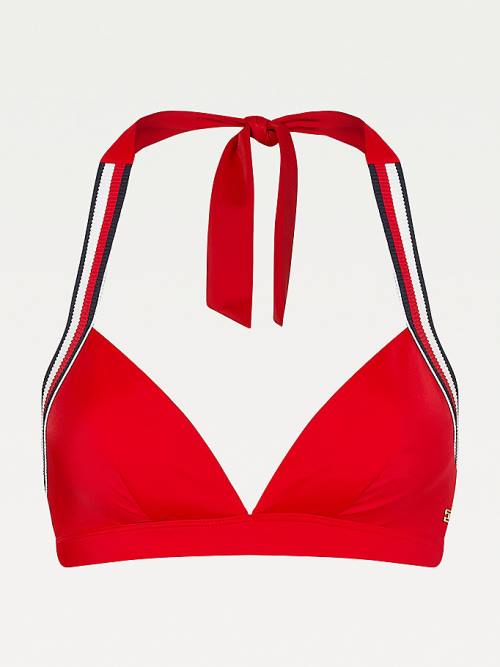 Tommy Hilfiger Fixed Triangle Bikini Top Mayo Kadın Kırmızı | TH517QXF