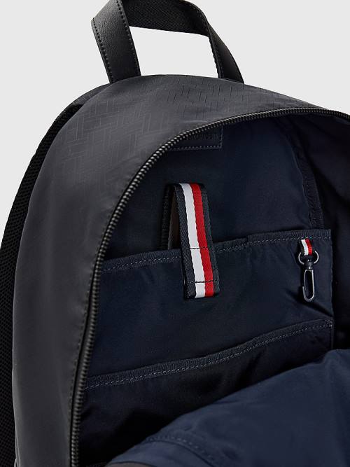 Tommy Hilfiger Flag Jacquard Backpack Çanta Erkek Siyah | TH315WEO