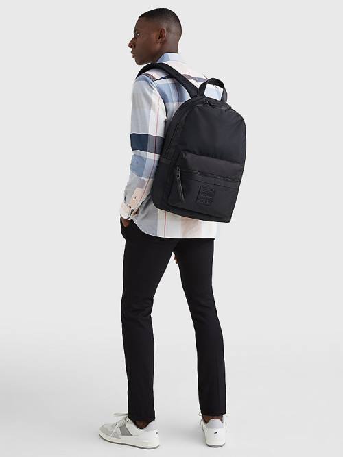 Tommy Hilfiger Flag Jacquard Backpack Çanta Erkek Siyah | TH315WEO