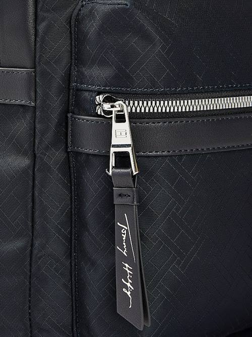 Tommy Hilfiger Flag Jacquard Backpack Çanta Erkek Mavi | TH648ULQ