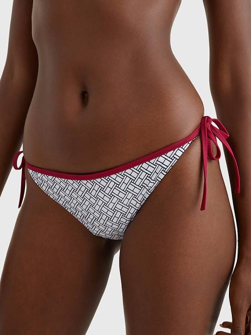 Tommy Hilfiger Flag Side Tie Bikini Bottoms Mayo Kadın Beyaz | TH925OHG