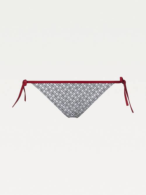 Tommy Hilfiger Flag Side Tie Bikini Bottoms Mayo Kadın Beyaz | TH925OHG