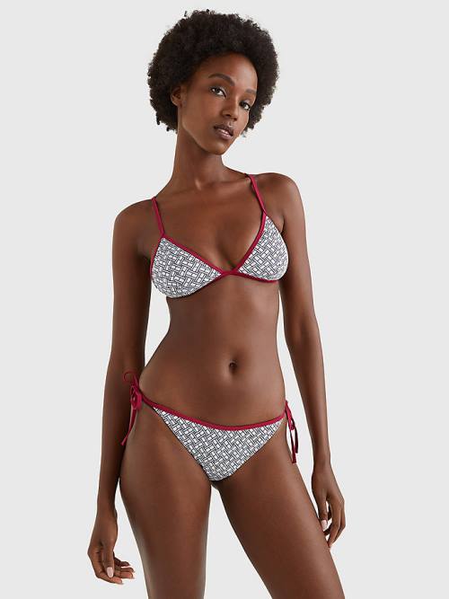 Tommy Hilfiger Flag Side Tie Bikini Bottoms Mayo Kadın Beyaz | TH925OHG