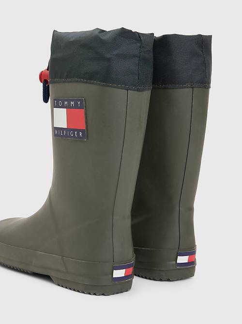 Tommy Hilfiger Flag Toggle Rain Bot Erkek Çocuk Yeşil | TH328CJX