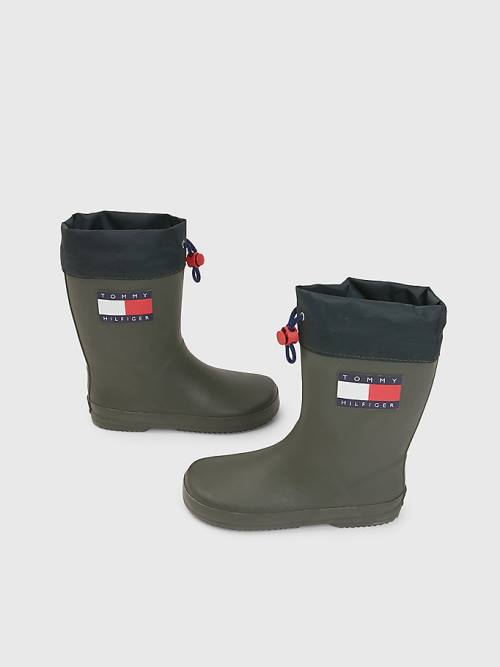 Tommy Hilfiger Flag Toggle Rain Bot Erkek Çocuk Yeşil | TH328CJX