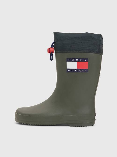 Tommy Hilfiger Flag Toggle Rain Bot Erkek Çocuk Yeşil | TH328CJX