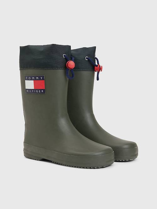 Tommy Hilfiger Flag Toggle Rain Bot Erkek Çocuk Yeşil | TH328CJX