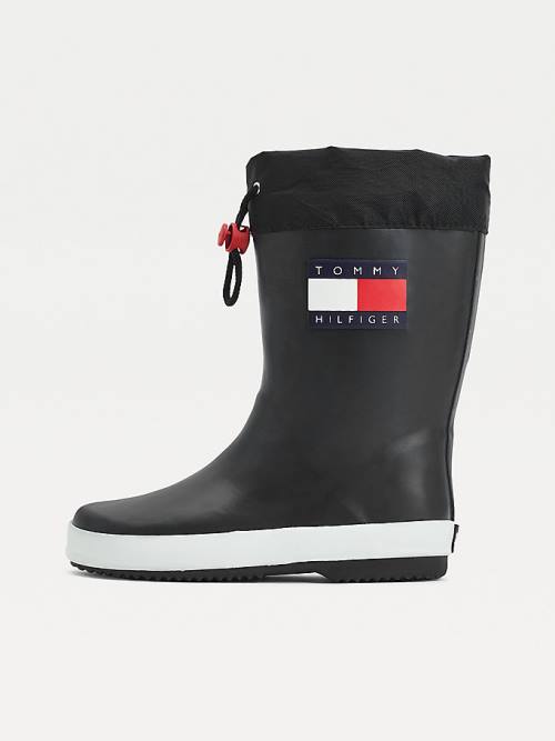 Tommy Hilfiger Flag Toggle Rain Bot Erkek Çocuk Siyah | TH924IXU