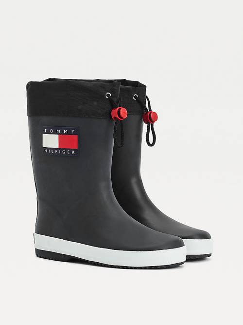 Tommy Hilfiger Flag Toggle Rain Bot Erkek Çocuk Siyah | TH924IXU