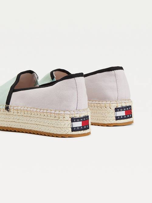 Tommy Hilfiger Flatform Espadrilles Loafer Ayakkabı Kadın Mavi | TH126YBF