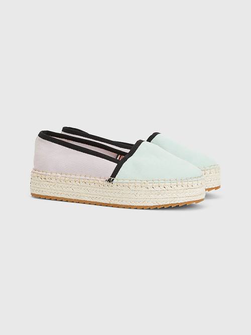 Tommy Hilfiger Flatform Espadrilles Loafer Ayakkabı Kadın Mavi | TH126YBF