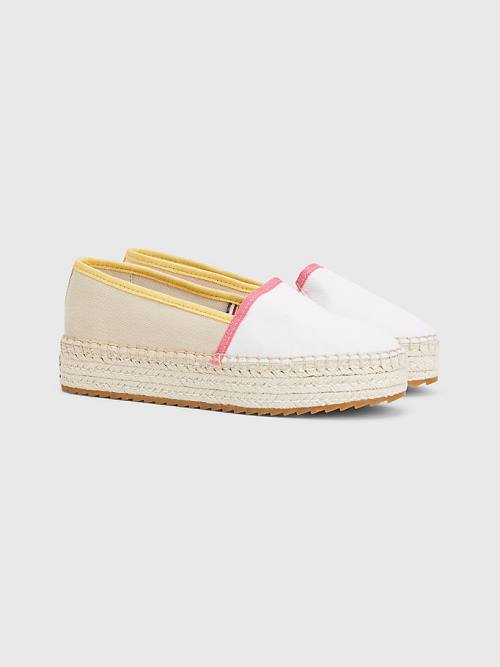 Tommy Hilfiger Flatform Espadrilles Loafer Ayakkabı Kadın Bej Rengi | TH684YDP