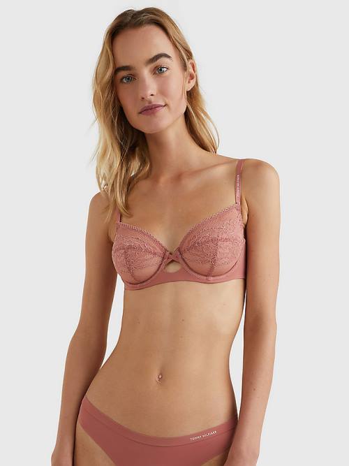 Tommy Hilfiger Floral Dantel Unlined Bra İç Giyim Kadın Turuncu | TH034MGI