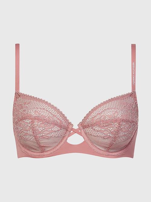 Tommy Hilfiger Floral Dantel Unlined Bra İç Giyim Kadın Turuncu | TH034MGI