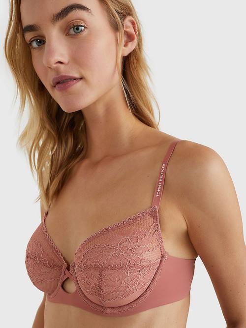 Tommy Hilfiger Floral Dantel Unlined Bra İç Giyim Kadın Turuncu | TH034MGI