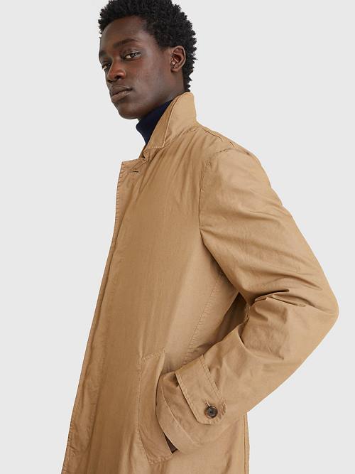 Tommy Hilfiger Garment Dyed Packable Trench Coat Ceket Erkek Haki | TH593INZ