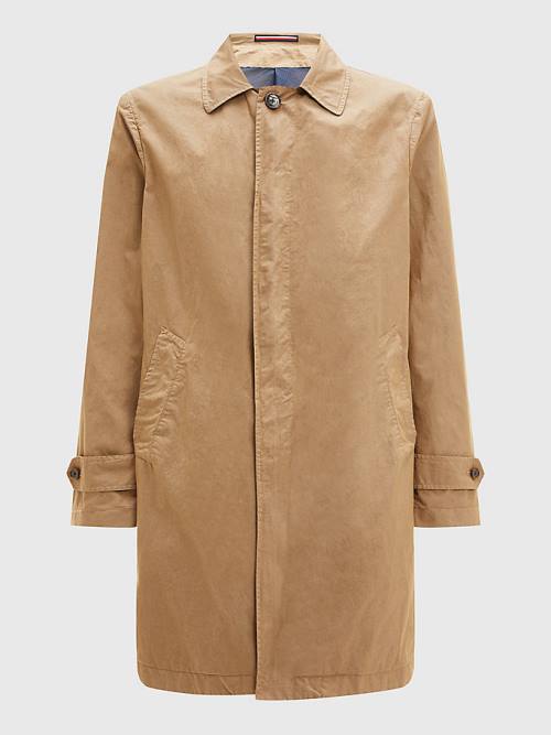 Tommy Hilfiger Garment Dyed Packable Trench Coat Ceket Erkek Haki | TH593INZ