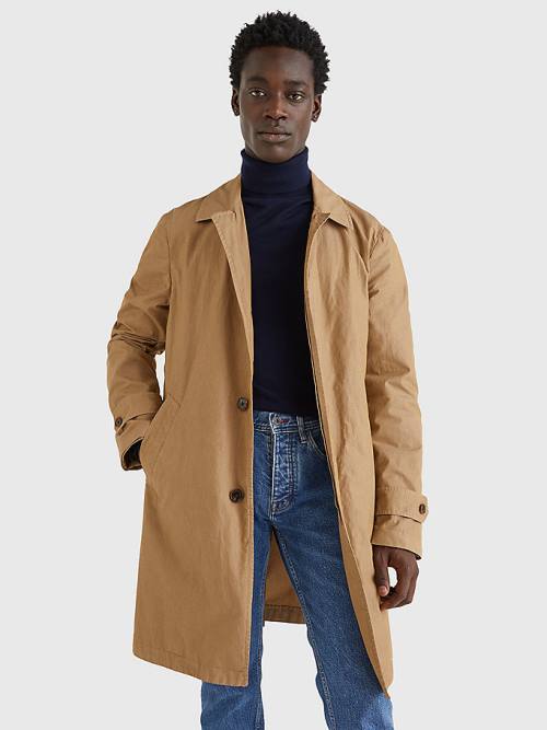 Tommy Hilfiger Garment Dyed Packable Trench Coat Ceket Erkek Haki | TH593INZ