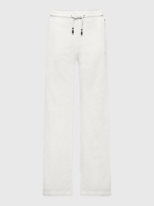 Tommy Hilfiger Geniş Leg Signature Logo Sweatpants Pantolon Kiz Çocuk Beyaz | TH584IQU