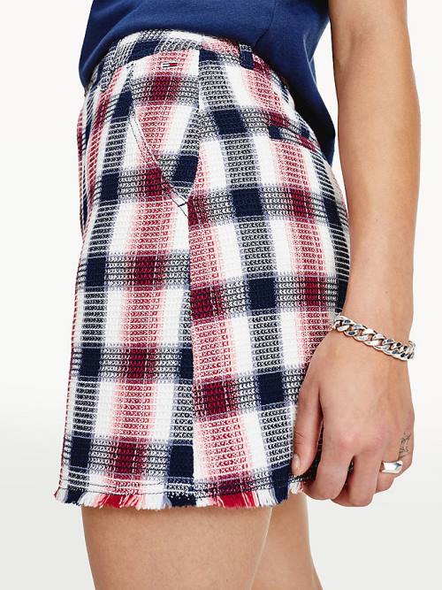 Tommy Hilfiger Gingham Check Mini Etek Kadın Kırmızı | TH638QXY