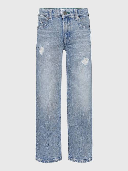 Tommy Hilfiger Girlfriend Faded Distressed Jean Pantolon Kiz Çocuk Denim | TH245LMW