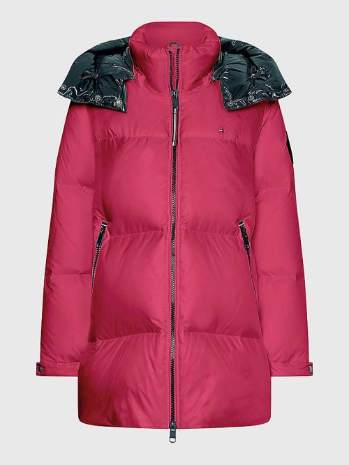 Tommy Hilfiger Gloss Matte Down Puffer Ceket Kadın Mor | TH170CUW