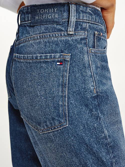 Tommy Hilfiger Gramercy High Rise Tapered Mom Jean Pantolon Kadın Denim | TH642QYX